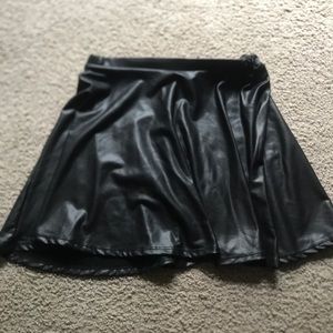 Black Pleather Skirt